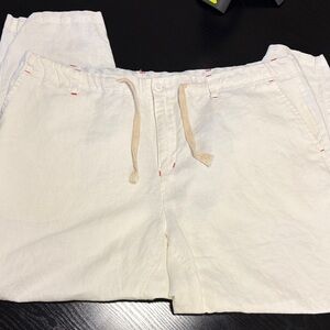 Men's White Linen Pants